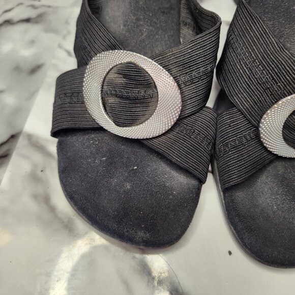 PENMAN WOMENS BLACK SIZE 7 - 8 LOW HEEL SANDALS - Picture 3 of 11